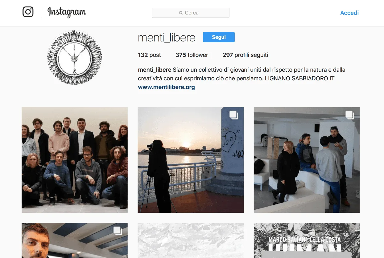 Segui Menti Libere su Instagram