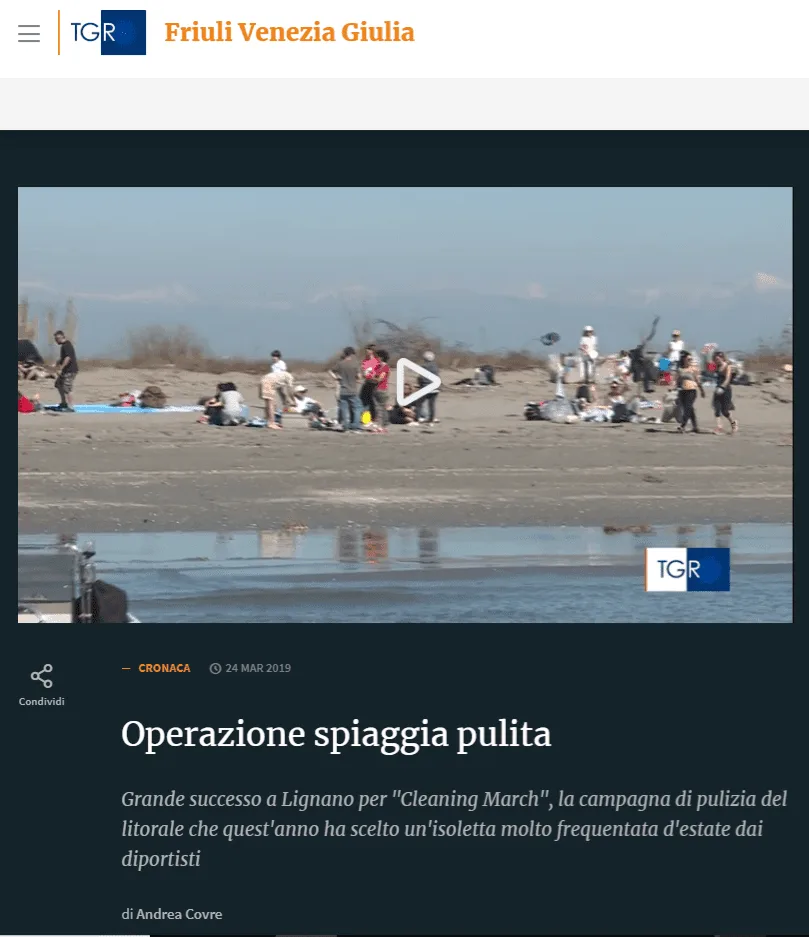 Cleanin' March  sul TGR FVG